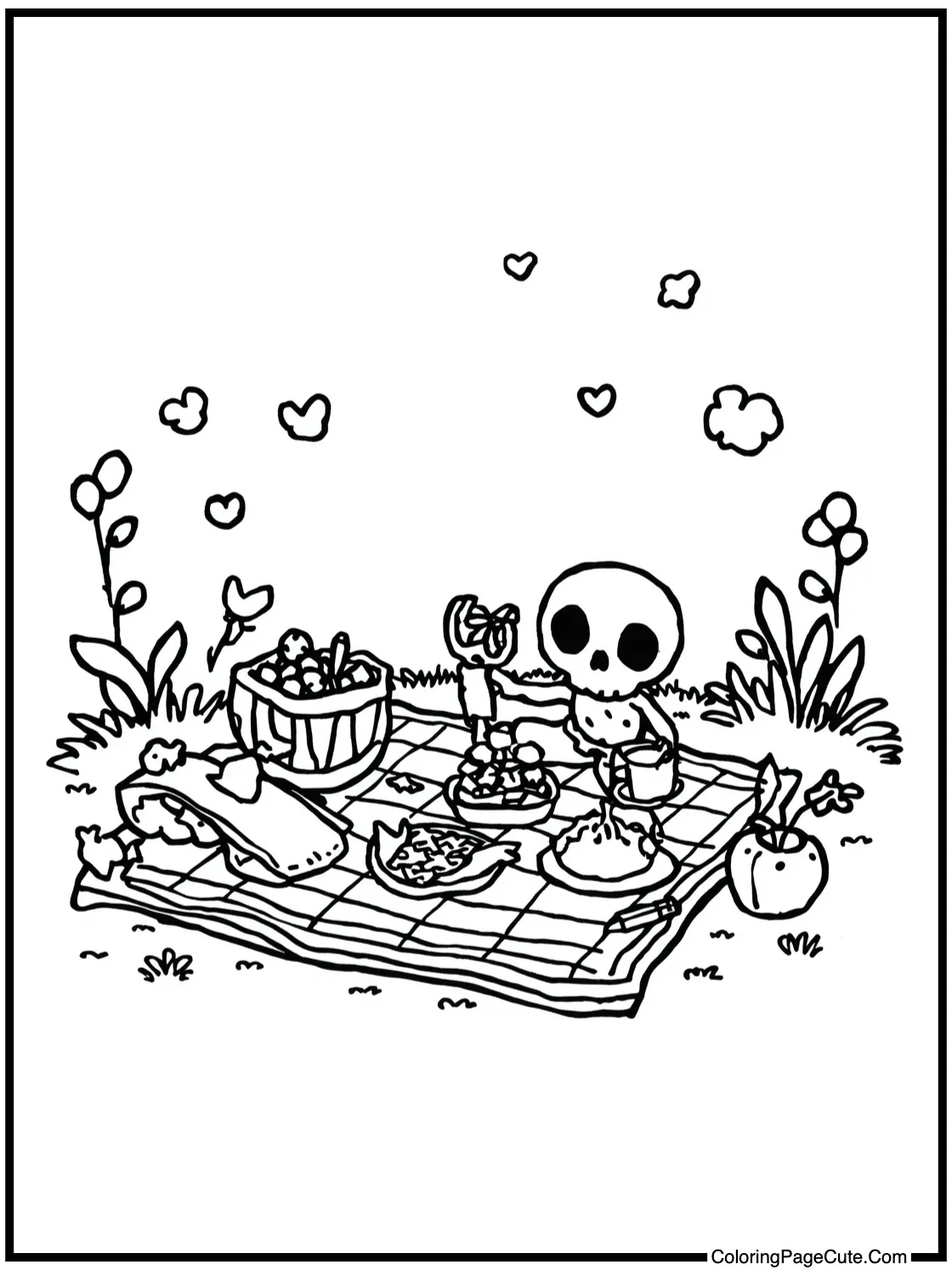 a peaceful picnic scene