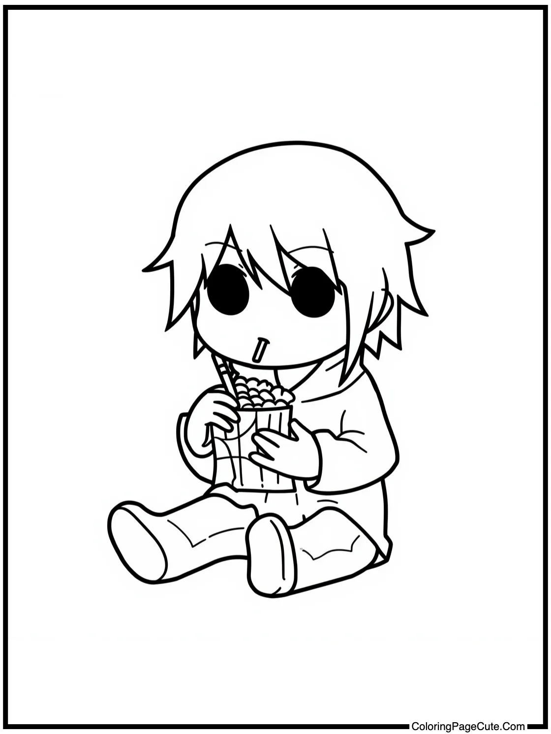 Mello enjoying a snack