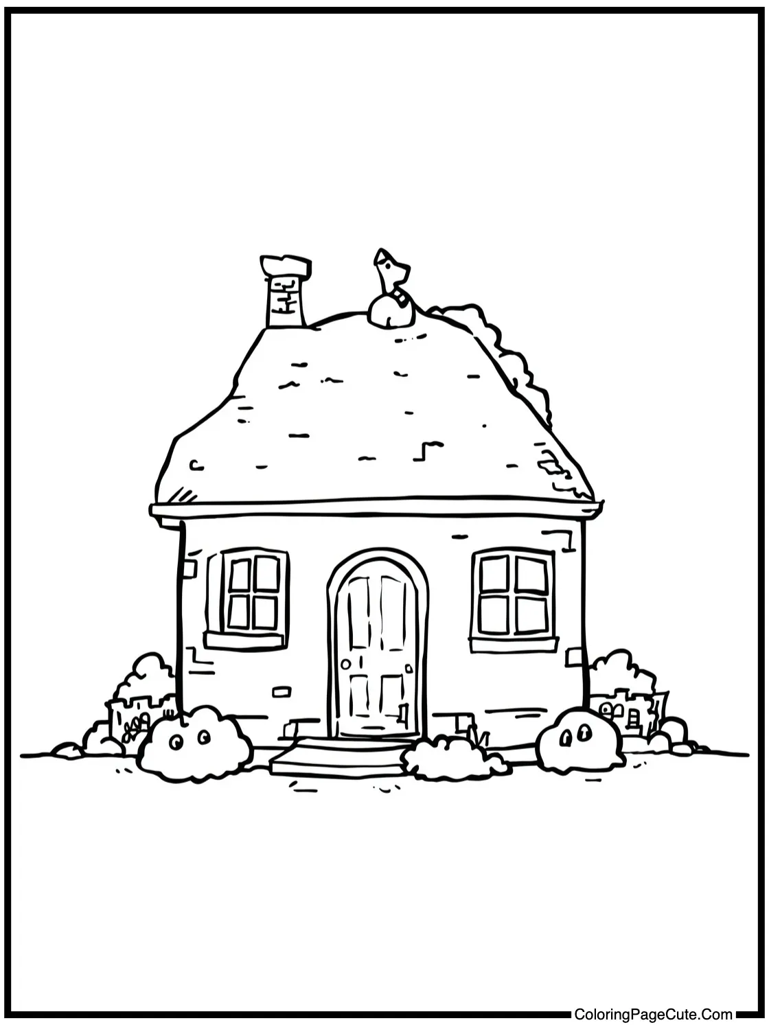 Near building with cards