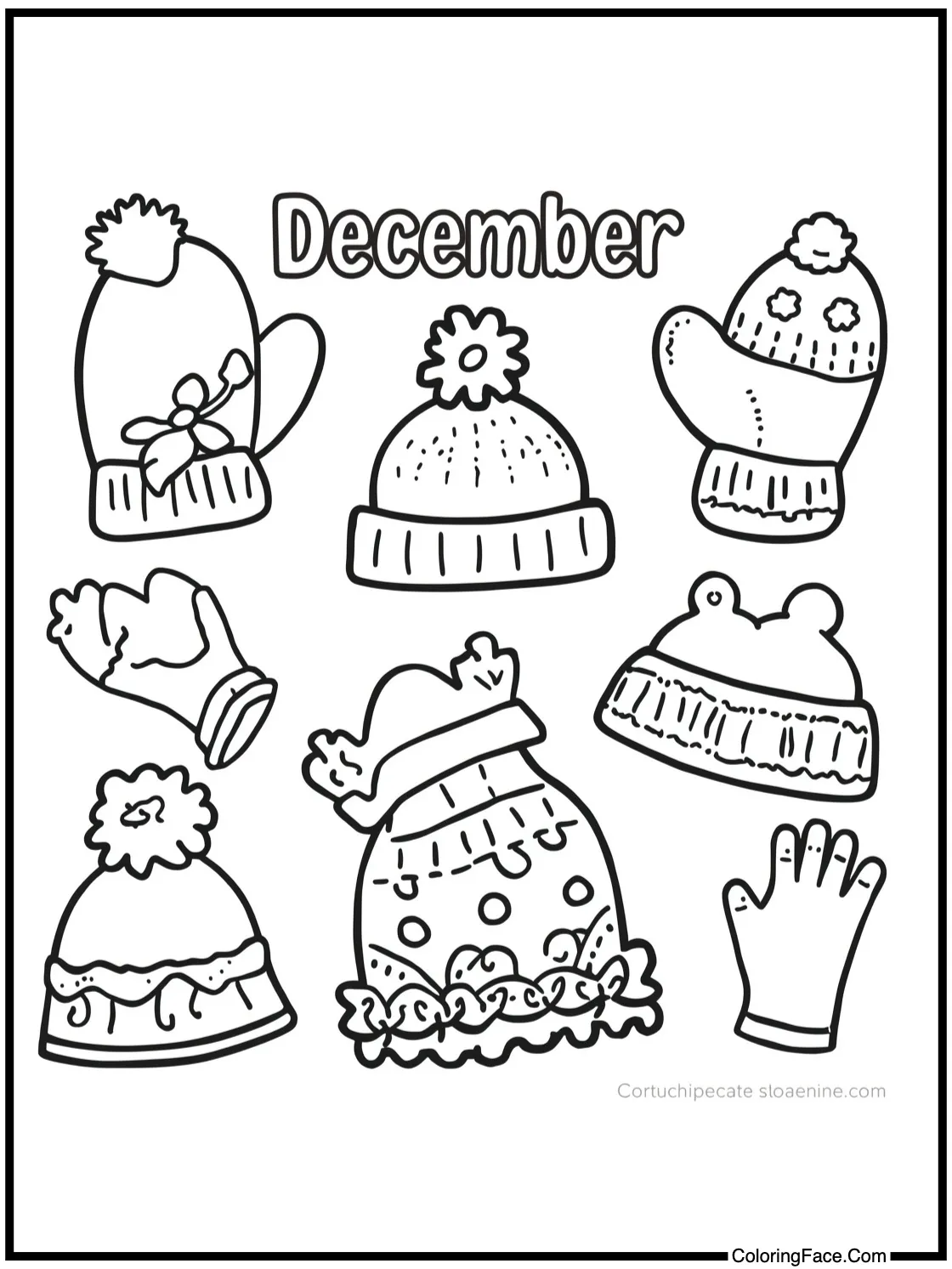 Mittens and warm hats.