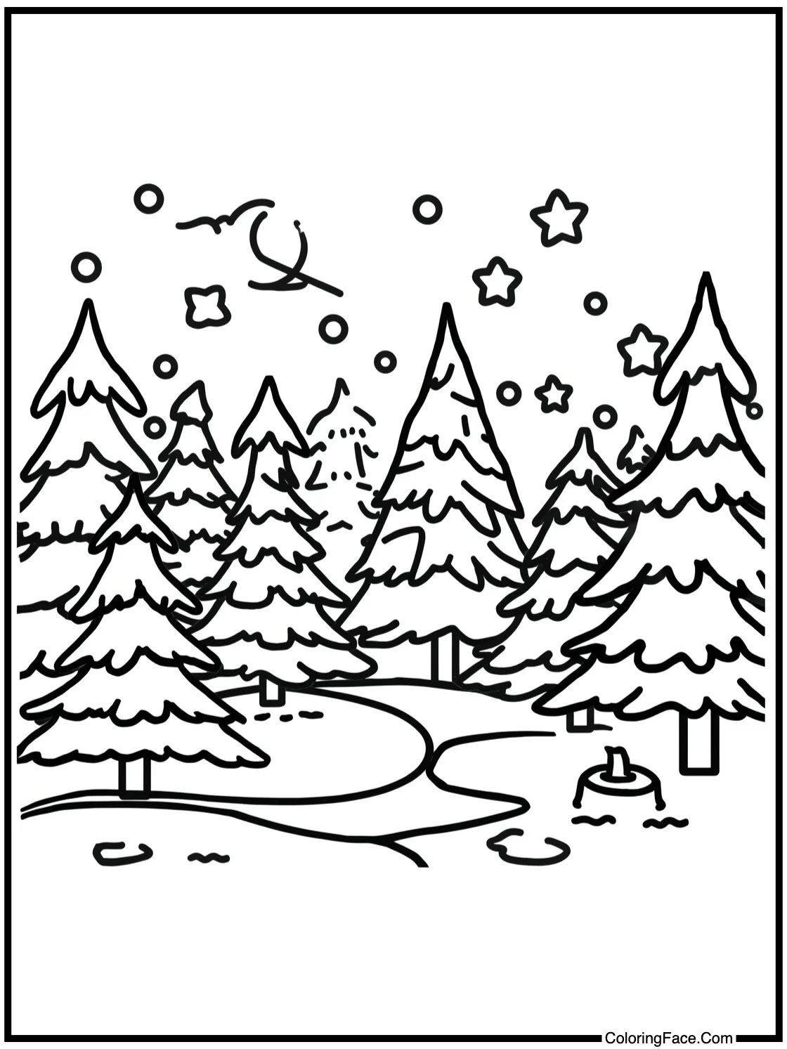 Kids making snow angels.