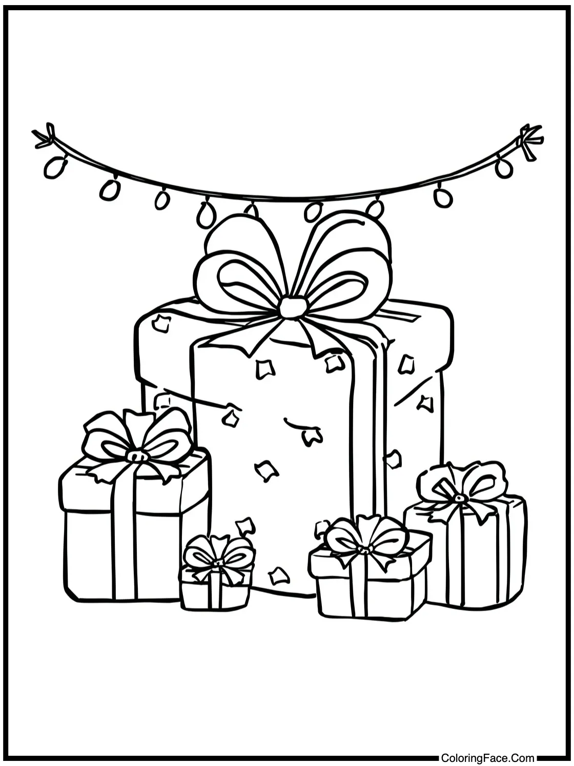 Gift wrapping station.