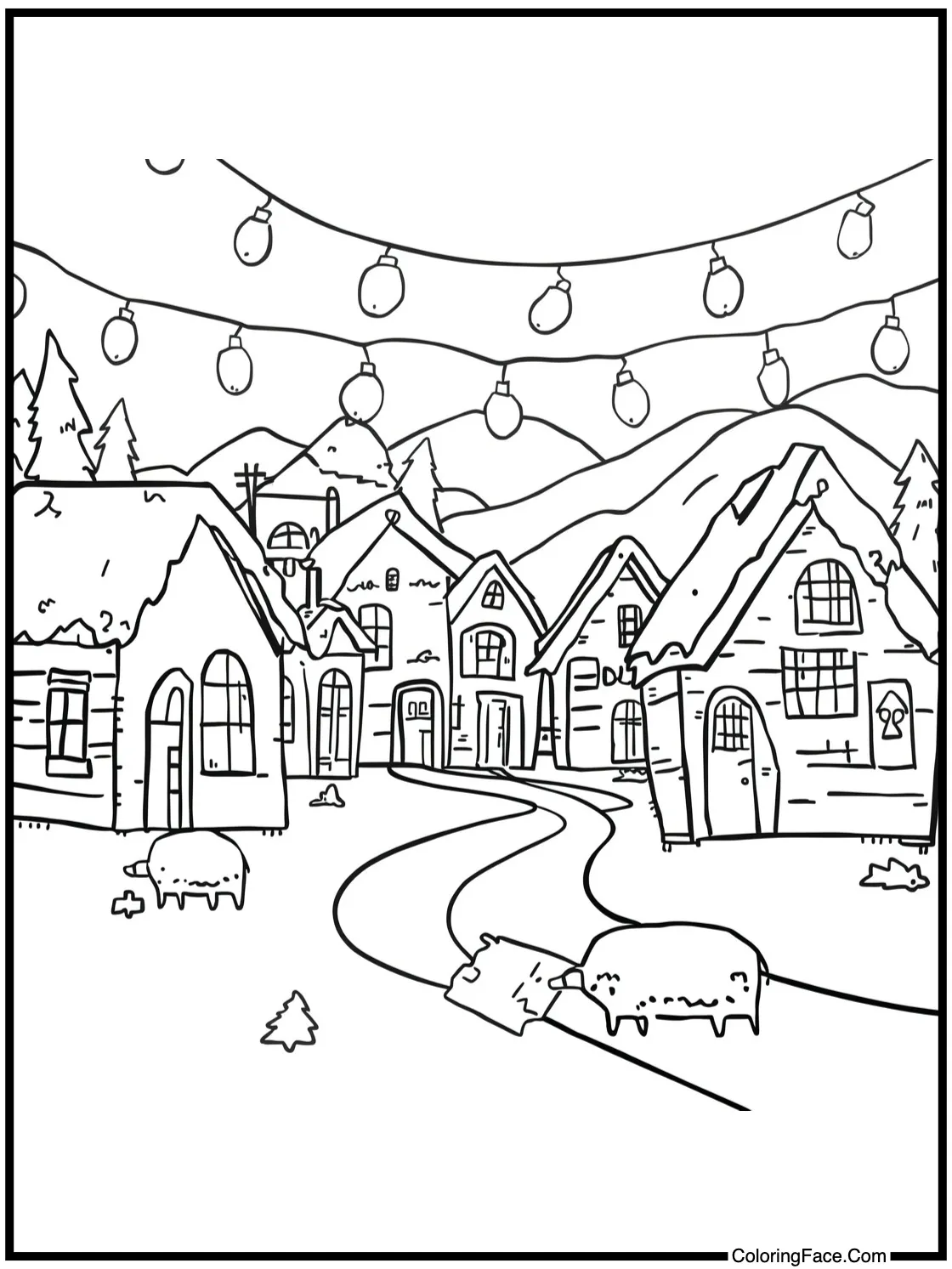 Children building fort.