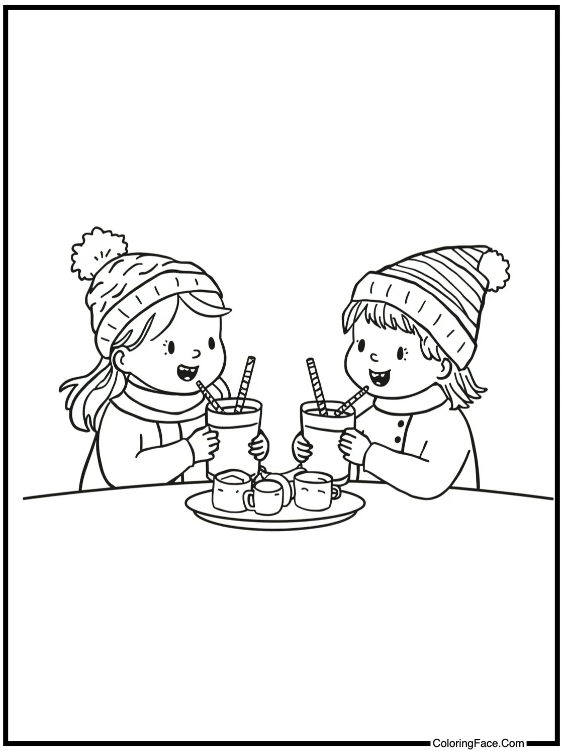 Friends drinking cider.