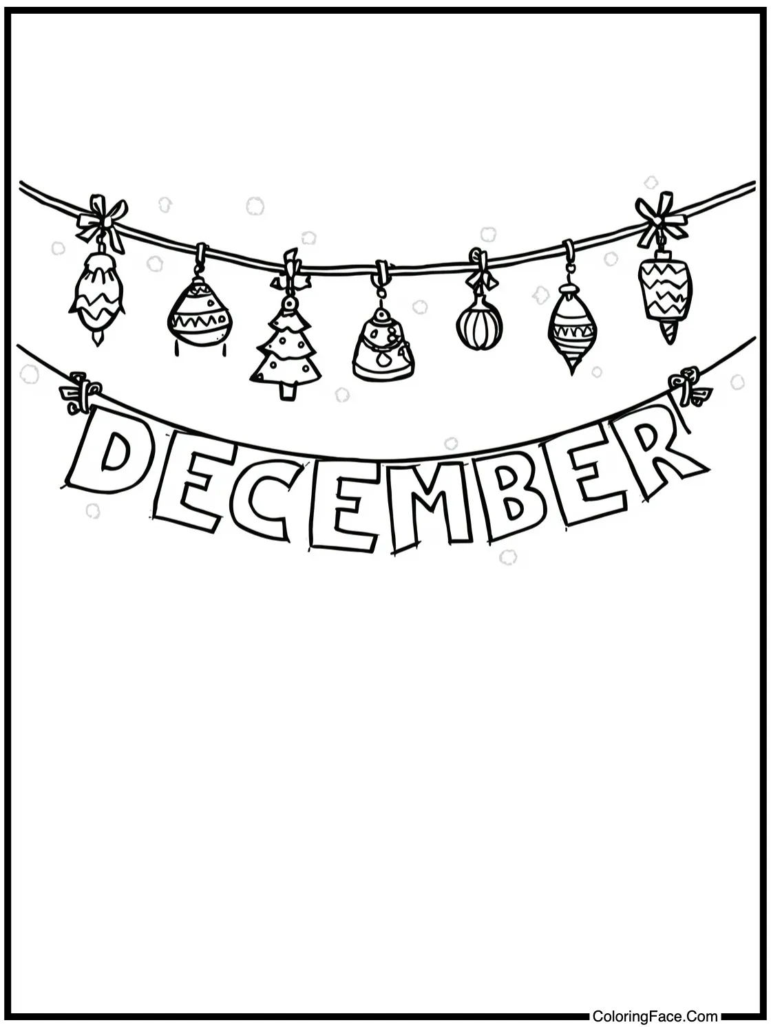 Festive banner hanging.