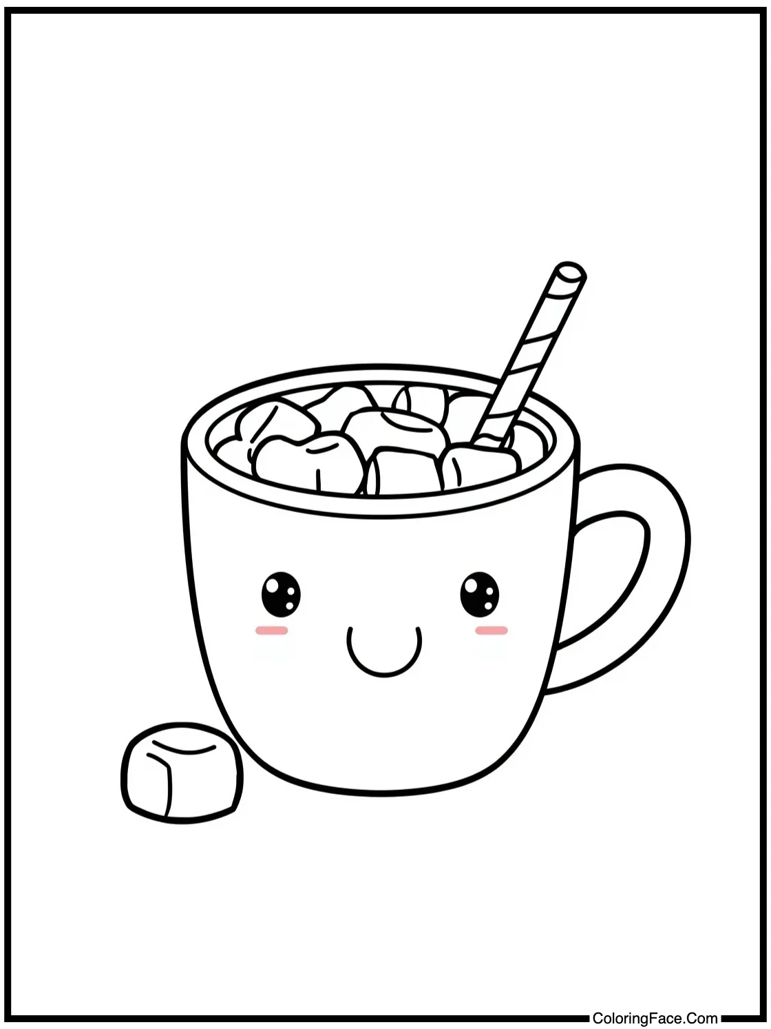 Marshmallows in cocoa.