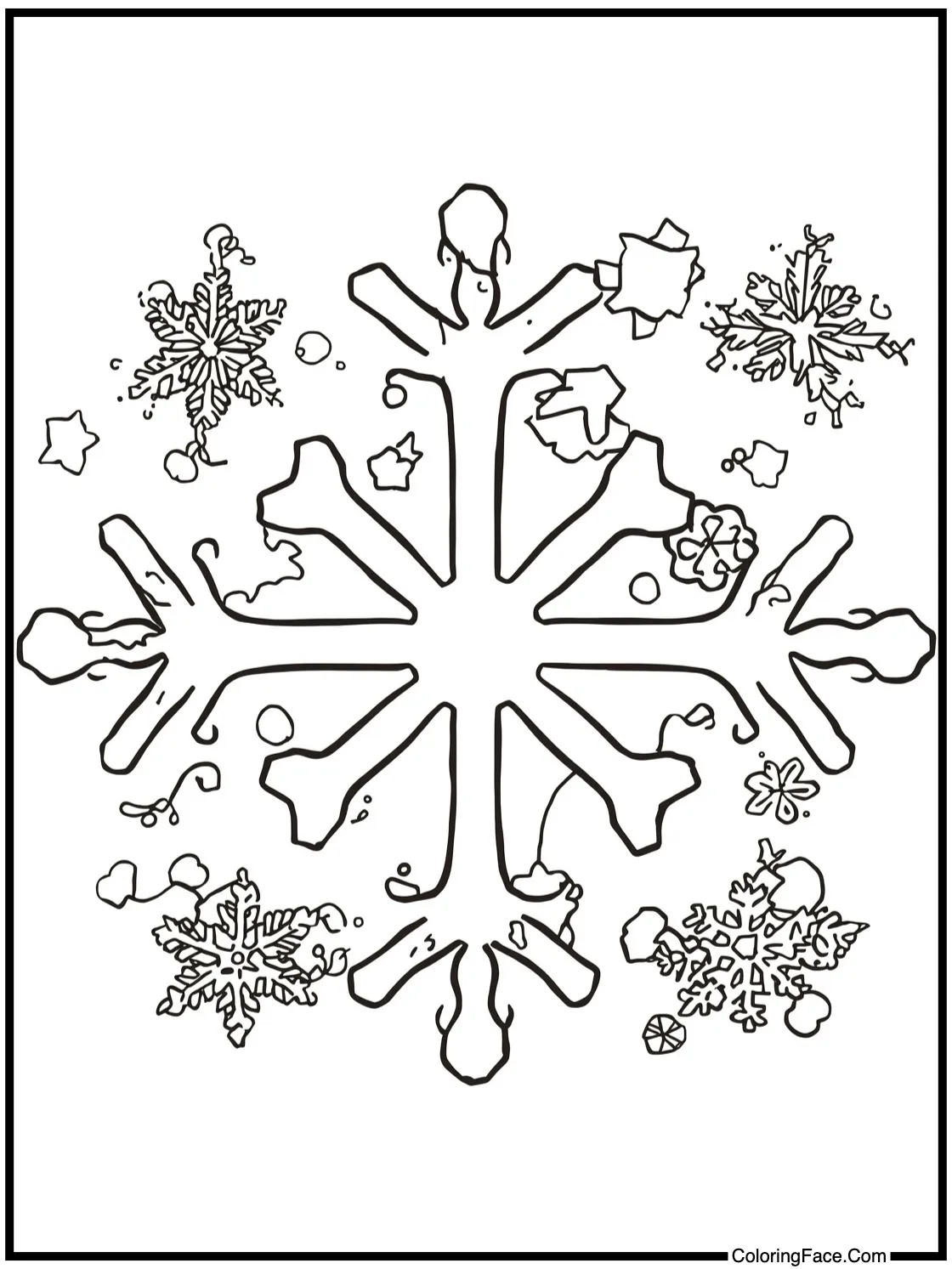 Making paper snowflakes.