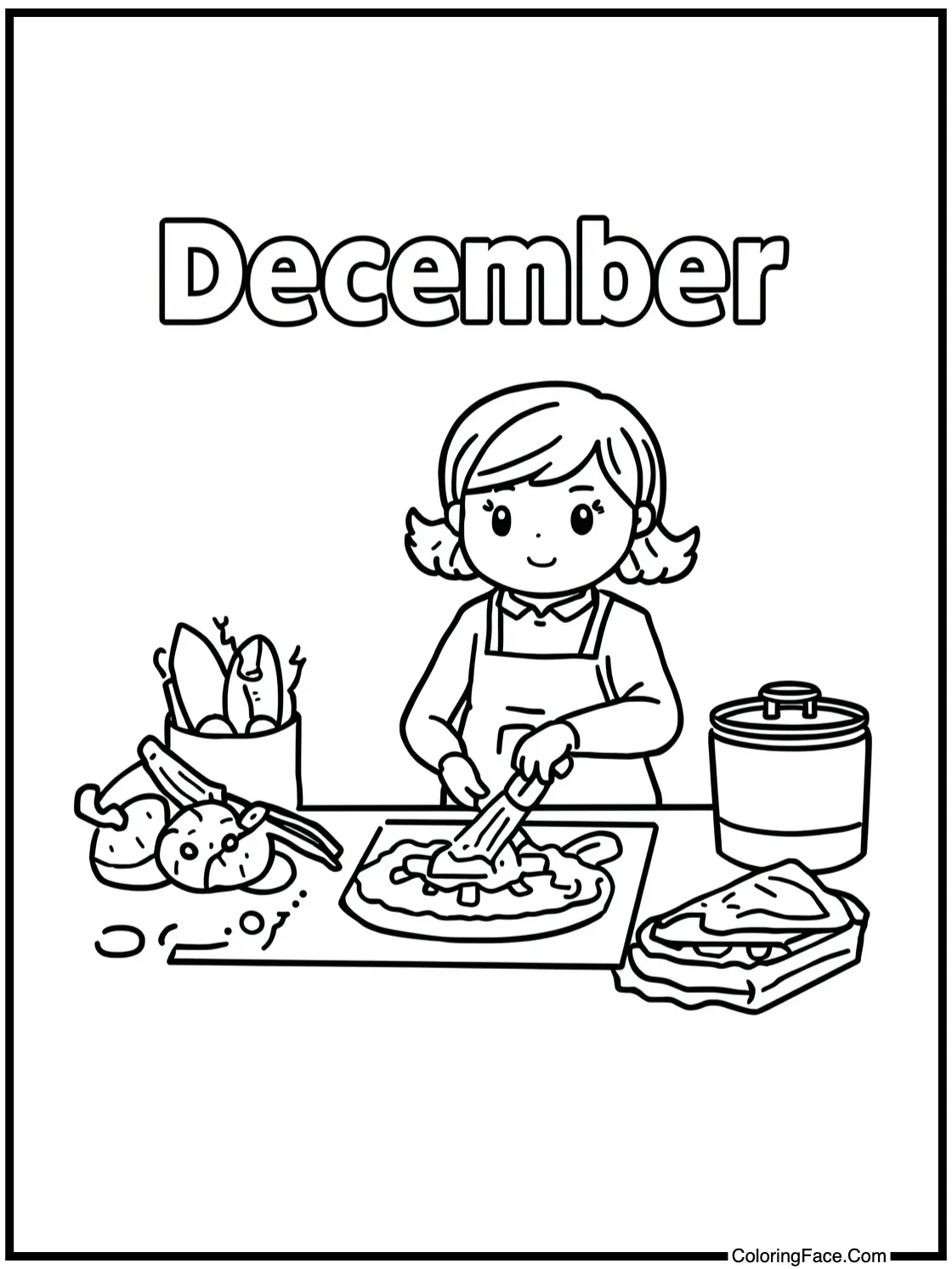 Baking holiday pies.