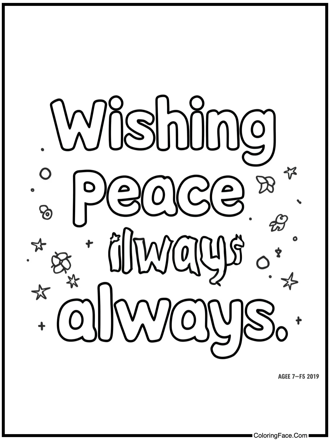Wishing peace always.