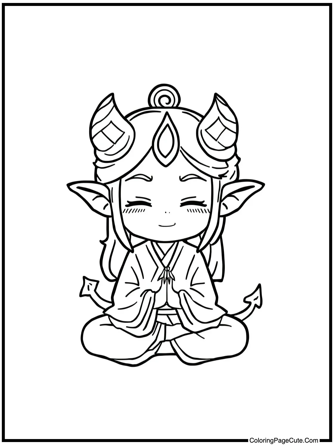 Gyomei meditating gently.