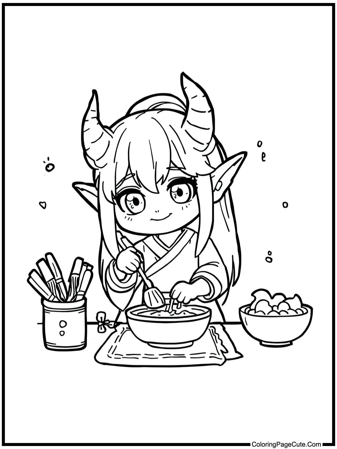 Aoi cooking delicious meals.