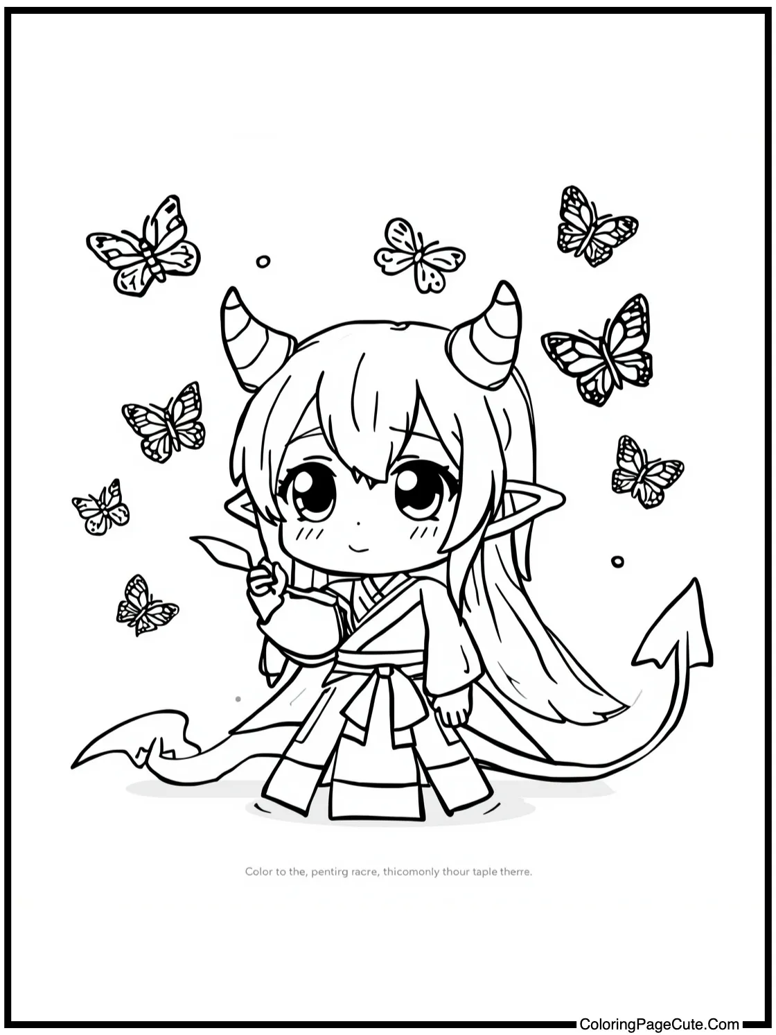 Zenitsu admiring butterflies.