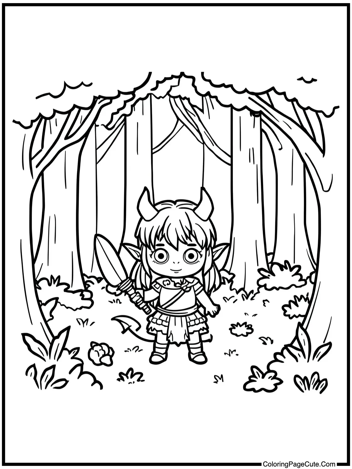 Peaceful forest scene.