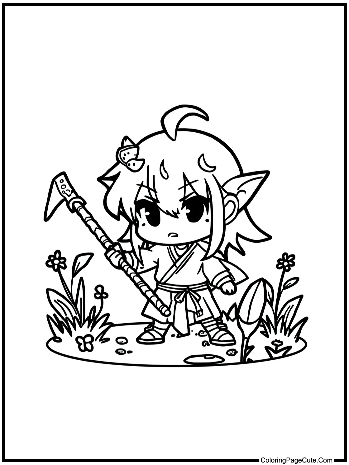 Inosuke exploring nature.