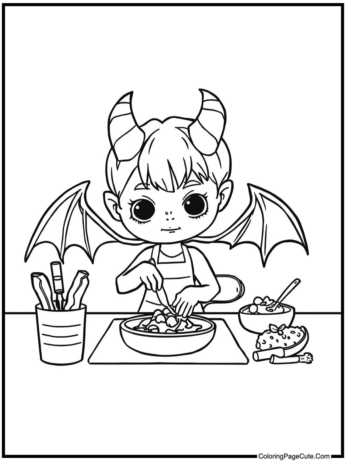 Preparing delicious snacks.