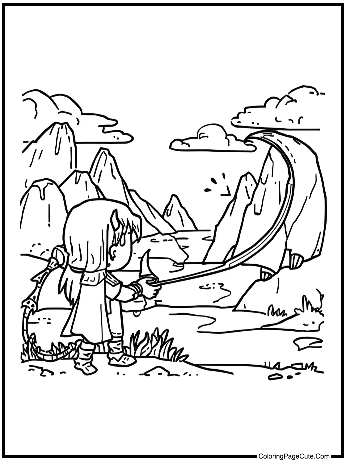 Admiring beautiful scenery.