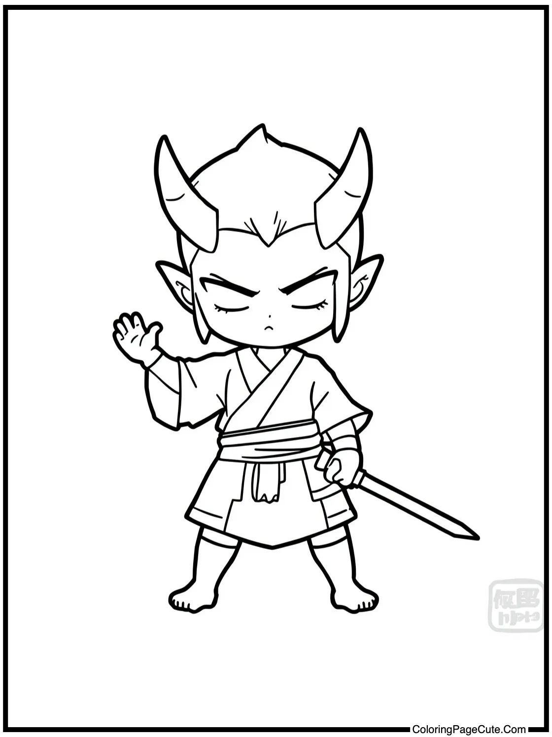 Inosuke posing proudly.