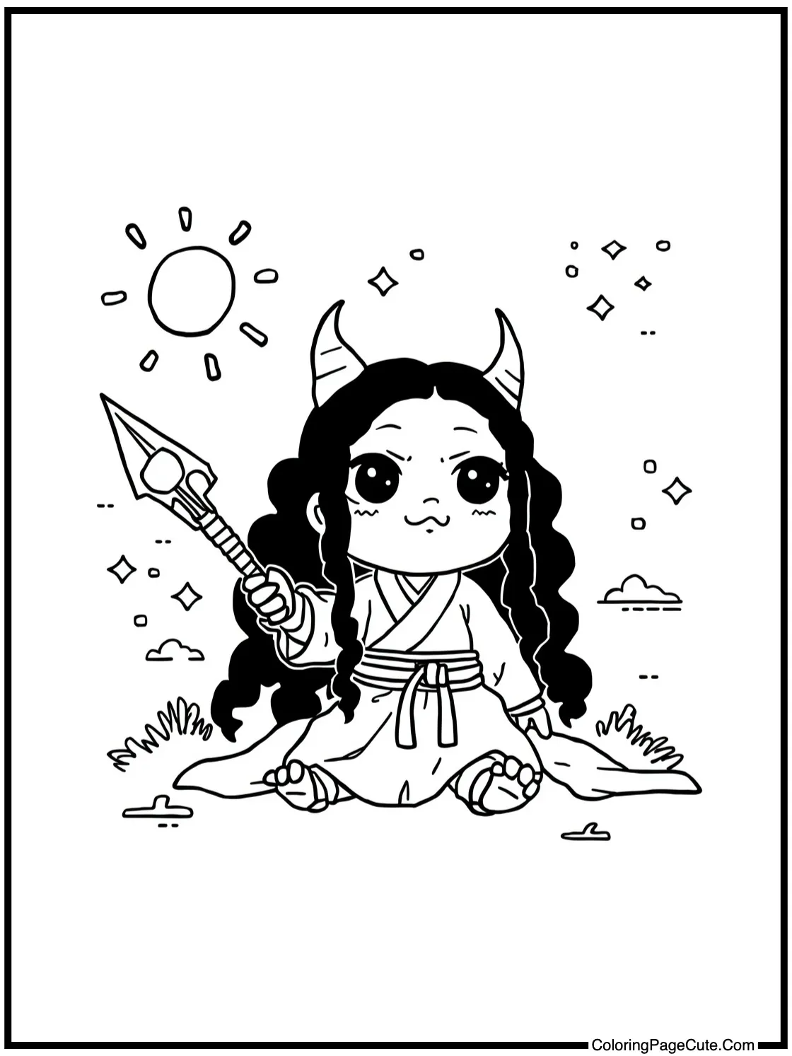 Nezuko enjoying sunlight.