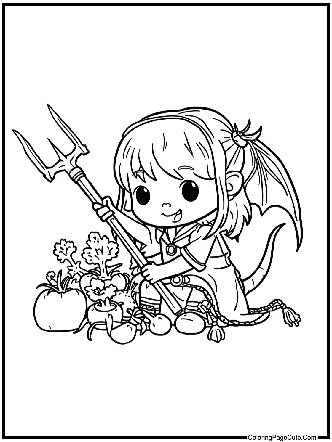 Picking fresh vegetables.