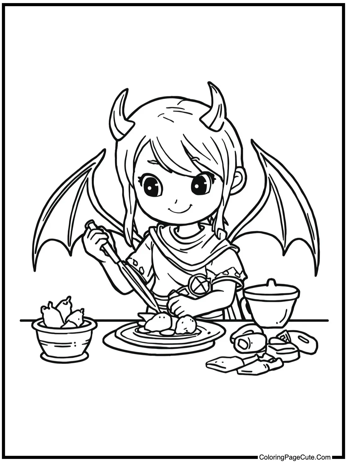 Preparing delicious treats.