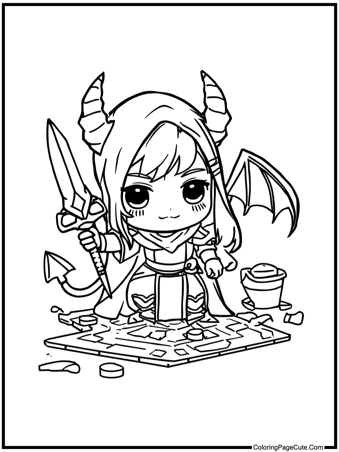 Playing a board game.