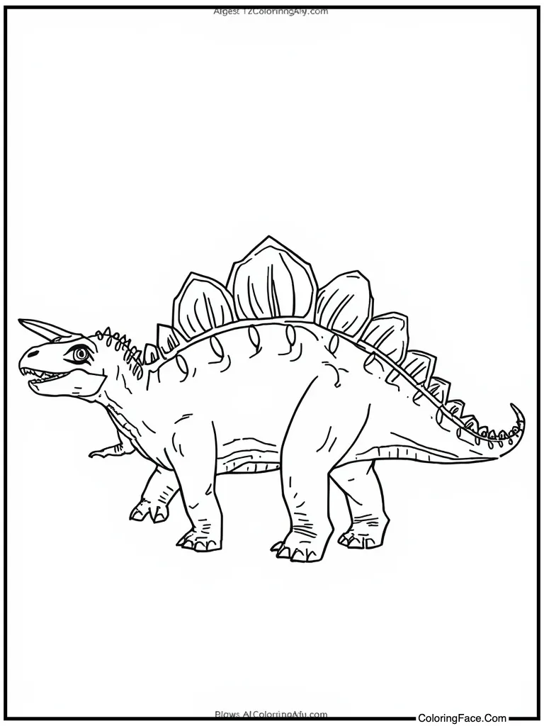 Ankylosaurus with club tail