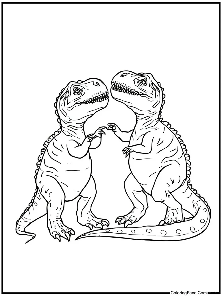 Two reptiles playing tag