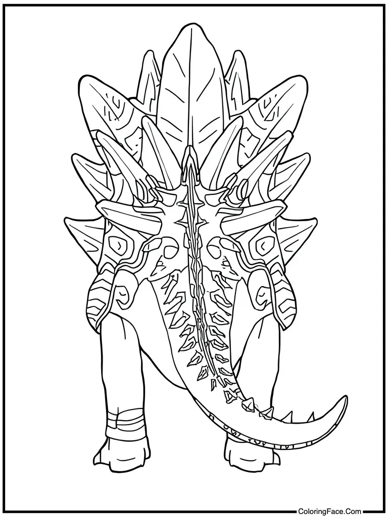 Stegosaurus with back plates