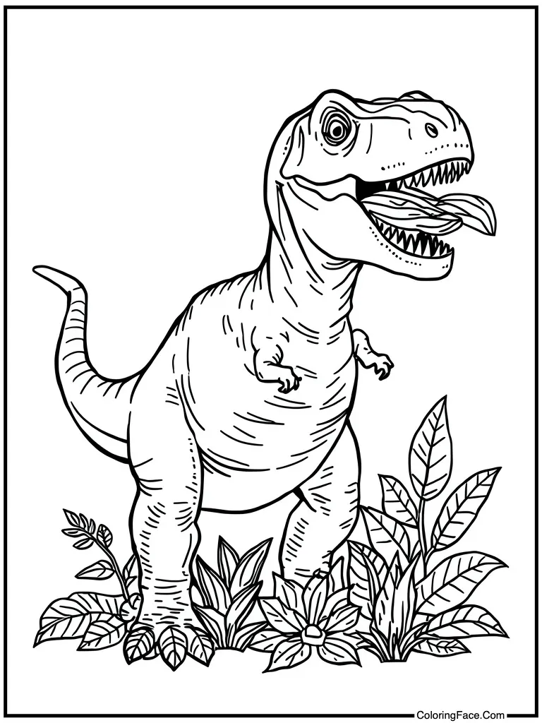 Herbivore eating green plants