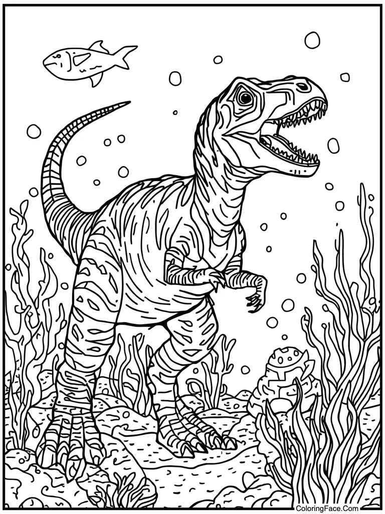 Sea monster swimming deep