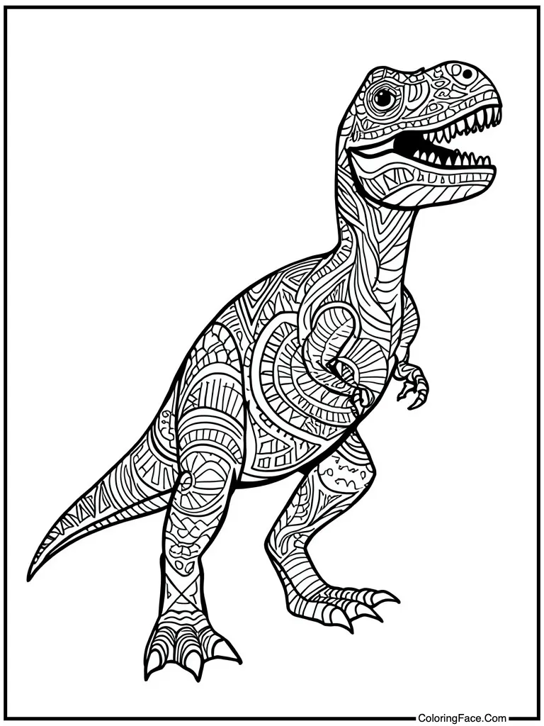 Zentangle doodle reptile design