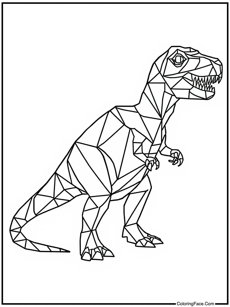 Geometric shape beast art