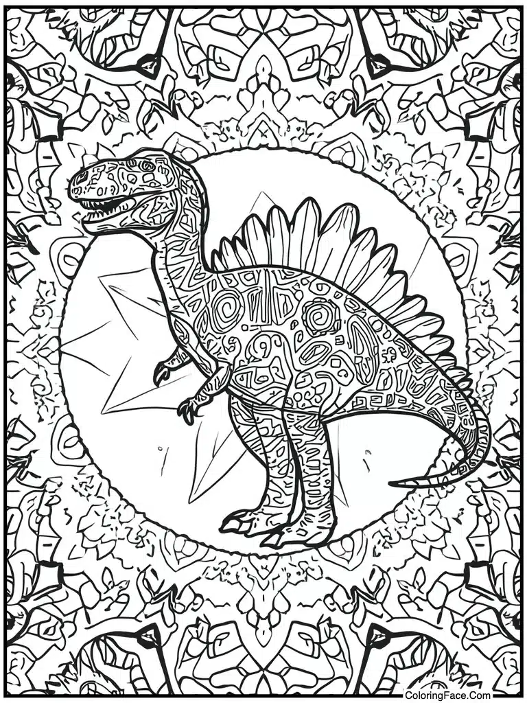 Mandala pattern prehistoric style