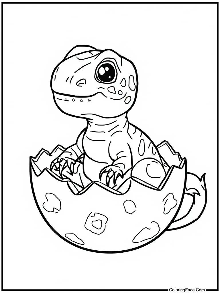 Baby reptile hatching egg