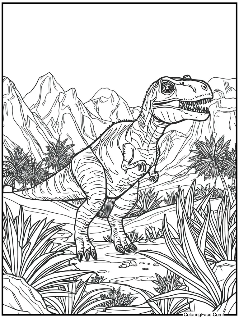 Rocky terrain prehistoric world