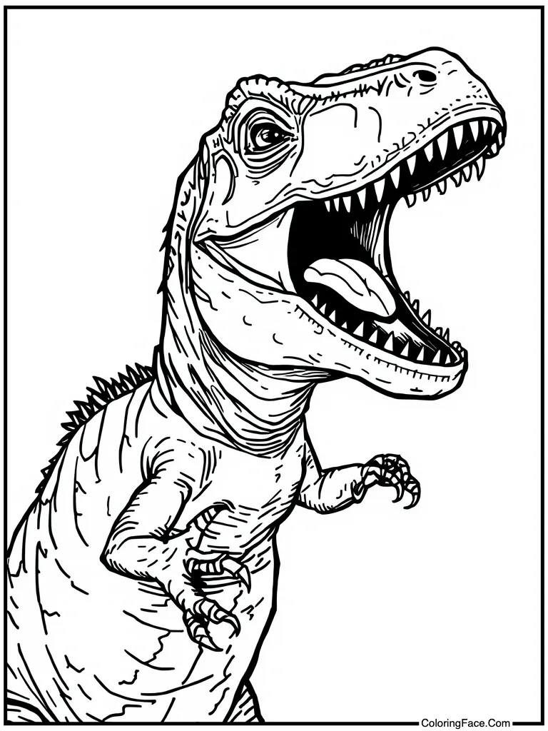 Angry lizard roaring loud