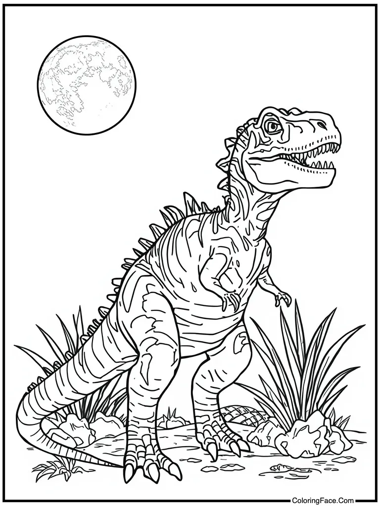 Reptile under full moon