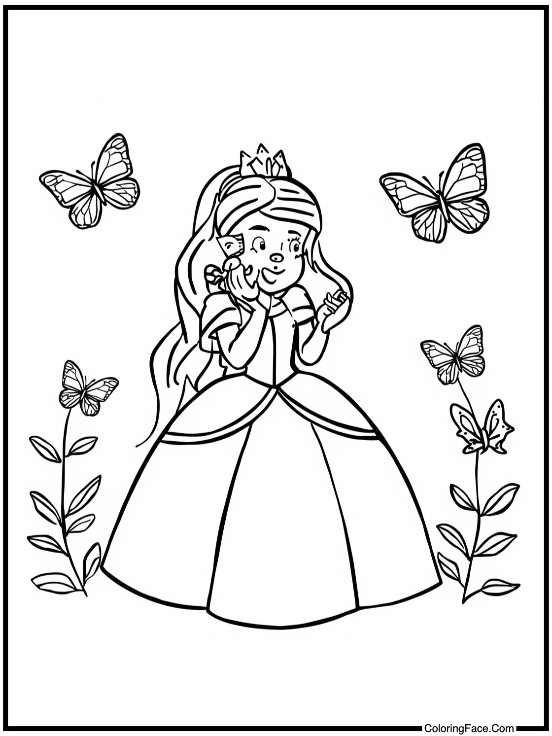 admiring butterflies