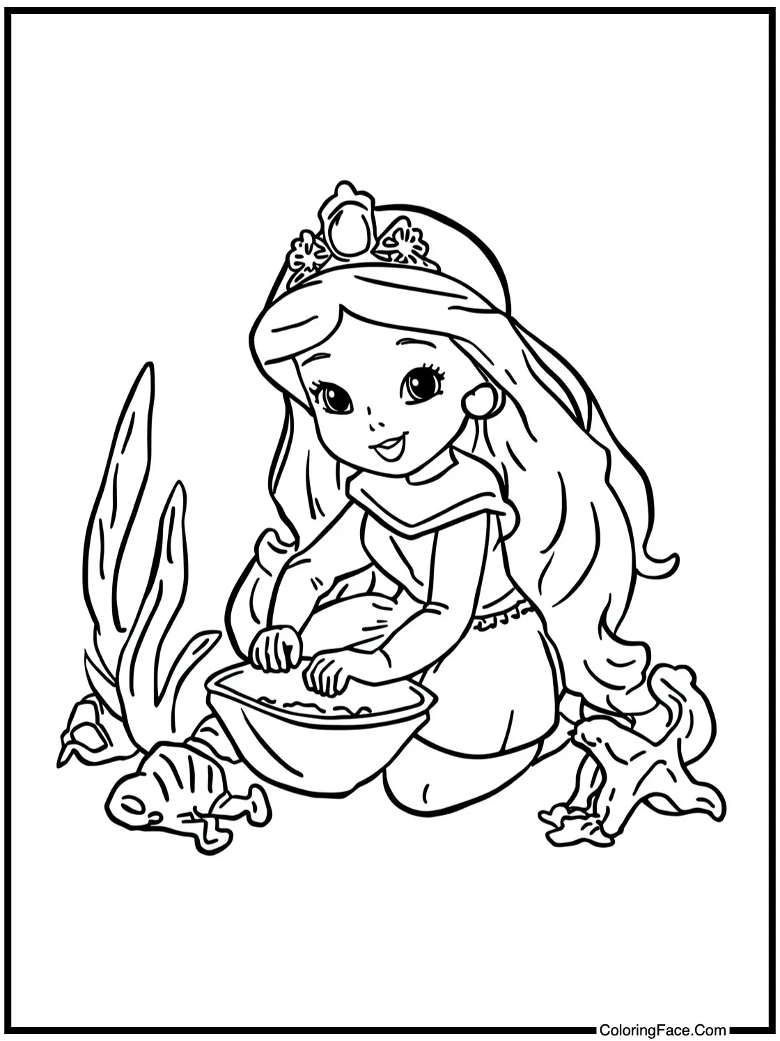 collecting seashells