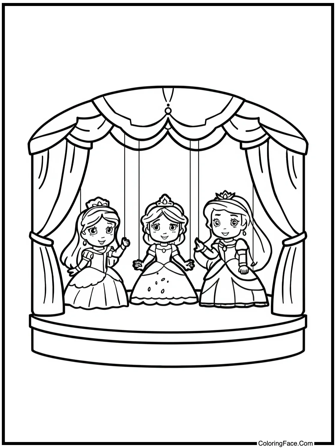 having a puppet show