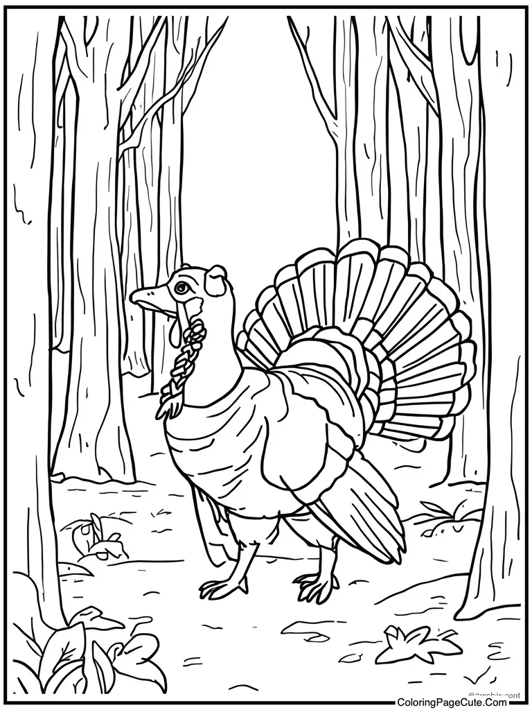 Thanksgiving turkey feather tail