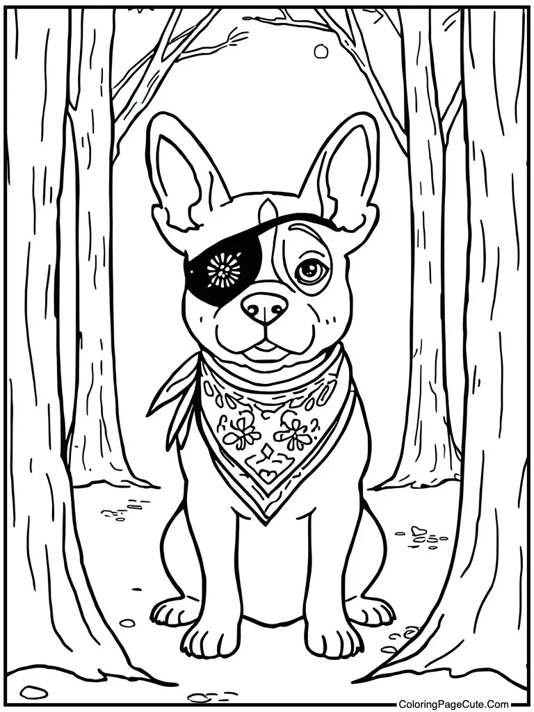 Wearing eye patch bandana