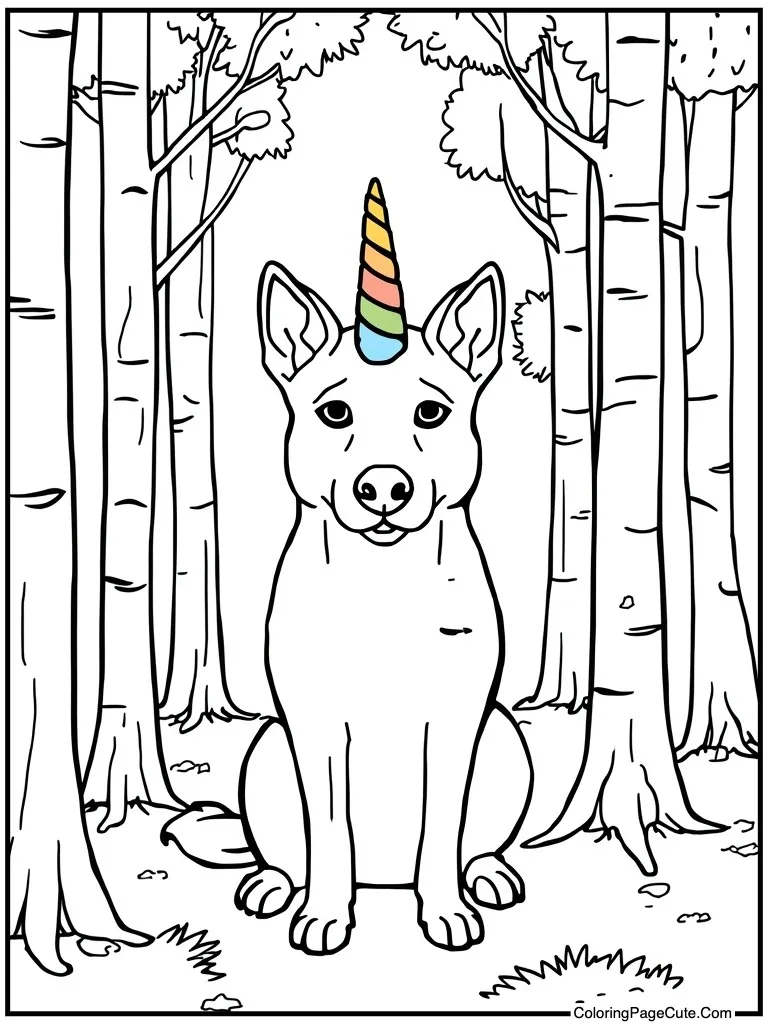 Unicorn horn rainbow mane