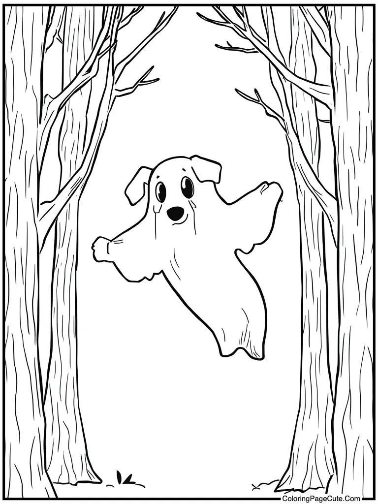 Ghost floating spooky sheet