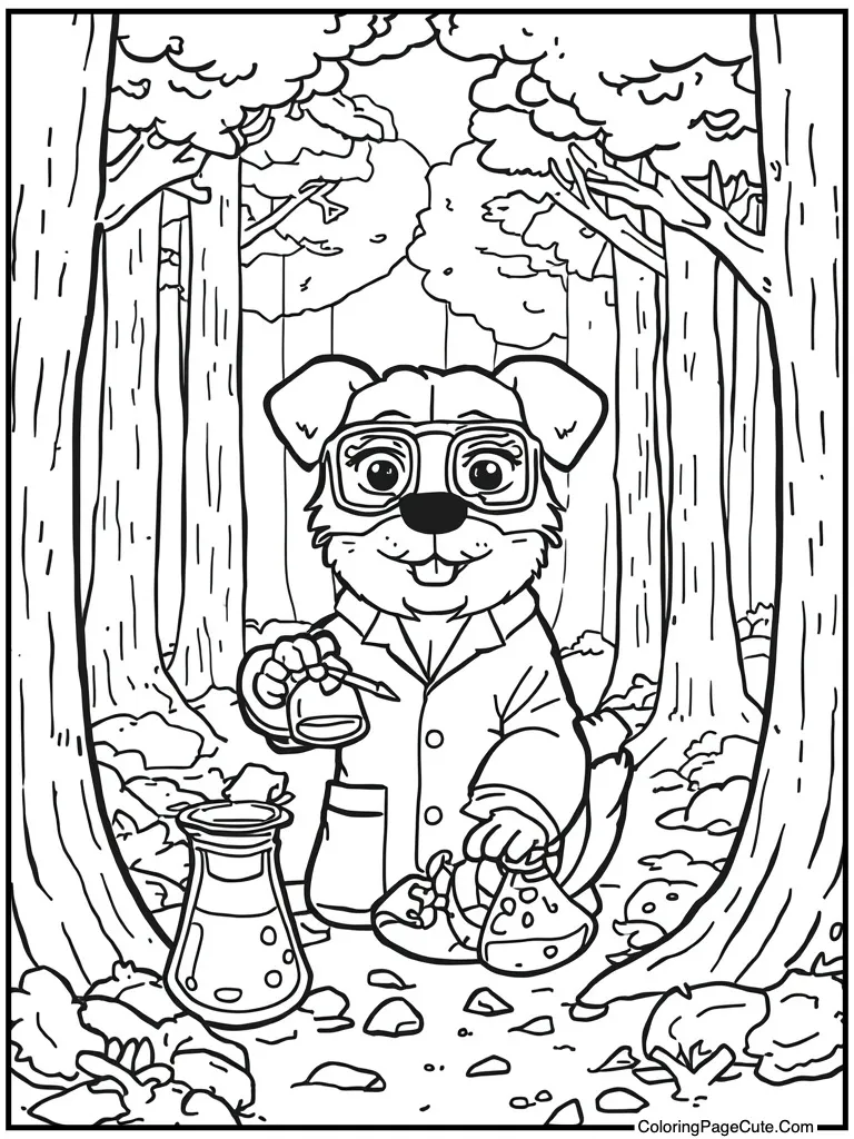 Scientist mixing chemical potion