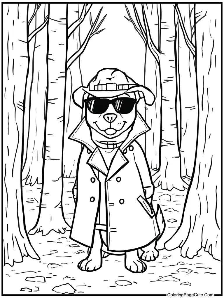 Spy wearing trench coat