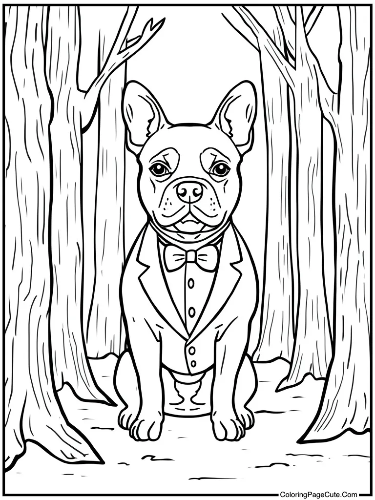 Wearing a tuxedo suit