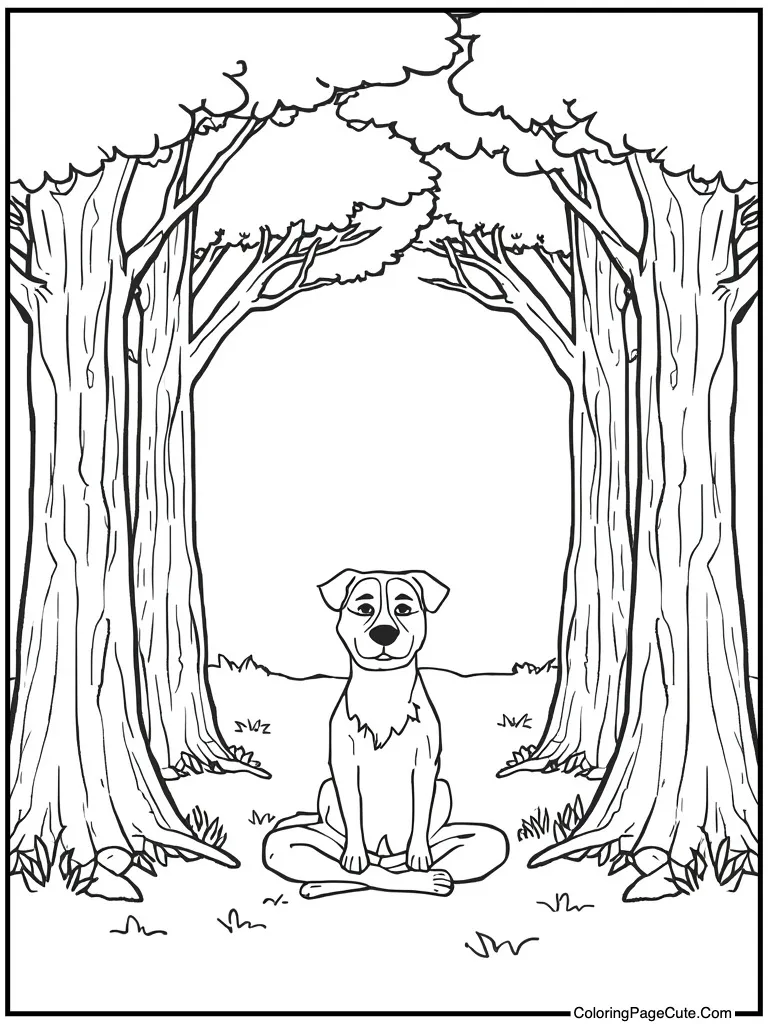 Meditating peacefully under tree