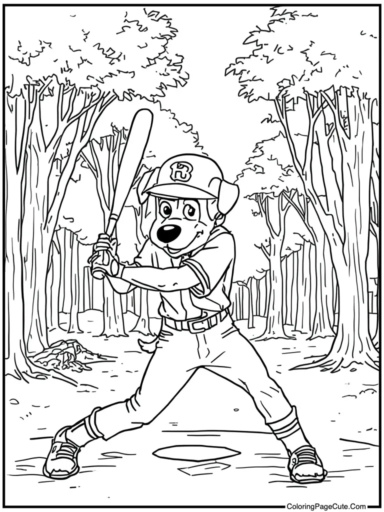 Baseball batter hitting run