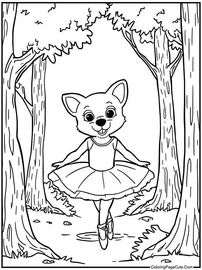 Dressed as a ballerina